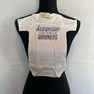 ❤️5/$25❤️ NWT "Surprise You're Going to be Grandparents" ONESIE 0-3 Months